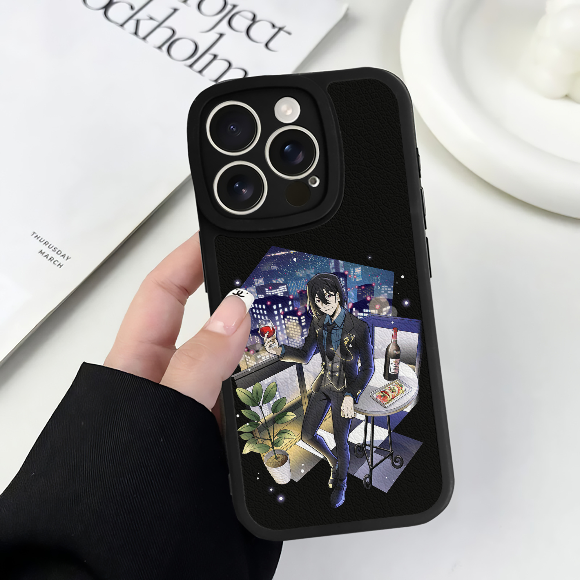 （画像用） 文豪ストレイドッグス Bungo Stray Dogs 【iPhone 16シリーズ対応】シリコンスマホケース（レザー調） 材質：シリコン
